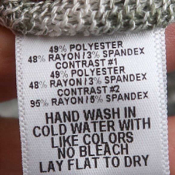 OLIVIA MOON GREEN OLIVE STRIPE BAT SLEEVE OPEN CARDIGAN SWEATER SIZE SMALL NWT - Picture 3 of 12